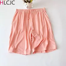 Большие размеры, разноцветные женские пижамные штаны, летние новые хлопковые Пижамные штаны с завязками, шорты до колен, штаны для сна