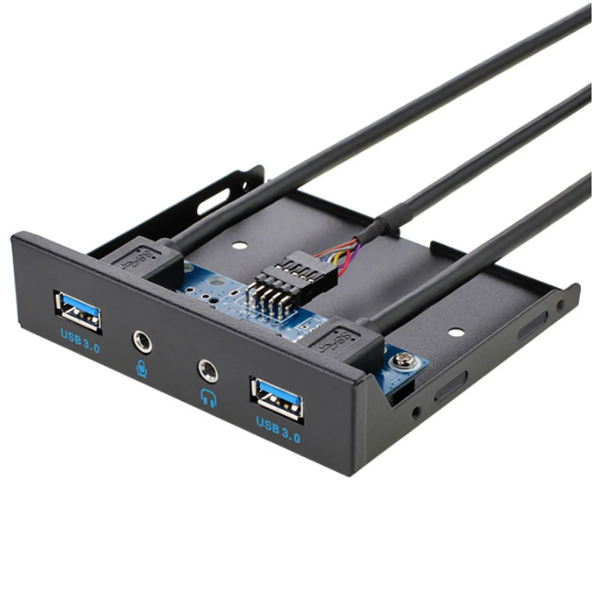 3.5 بوصة قرص مرن الجبهة لوحة USB Hub 2 منافذ HD جهاز التحكم في الصوت 2 منافذ USB 3.0 مع 20 دبوس موصل ل كمبيوتر مكتبي