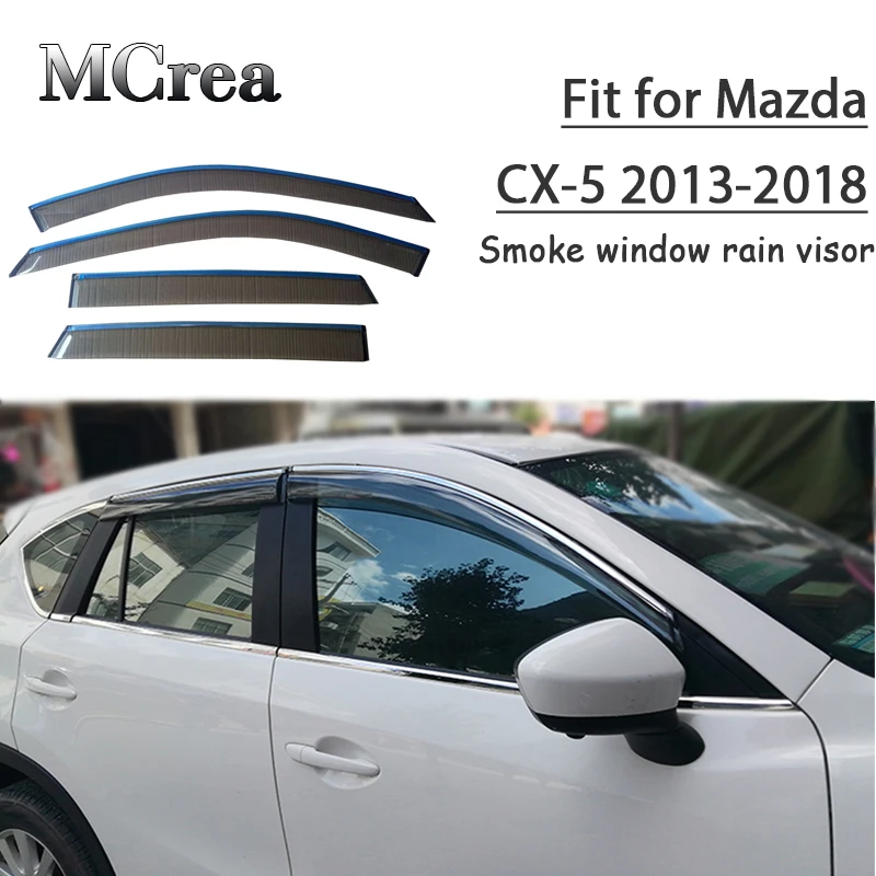 MCrea ABS 4 шт. автомобиля Стайлинг дым Окно Солнце Дождь козырьки охранник для Mazda CX-5 2013 аксессуары