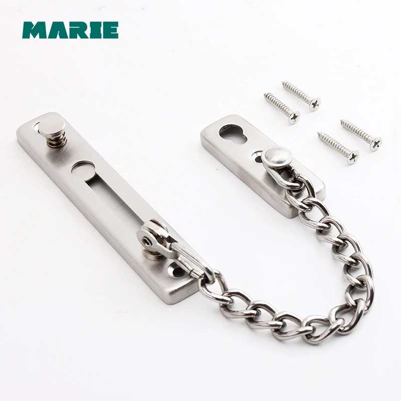 

DG003 Sliding Door Lock Stainless steel#304 Door Lock Chain Bolt Safety Chain Hotel Office Security Chain Gate Cabinet Latches