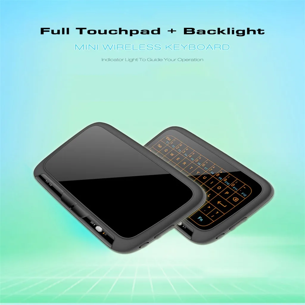 

H18Plus 2.4GHz Mini Wireless Keyboard Backlight Touchpad Air mouse IR Leaning Remote control BOX Smart TV Windows #G4A