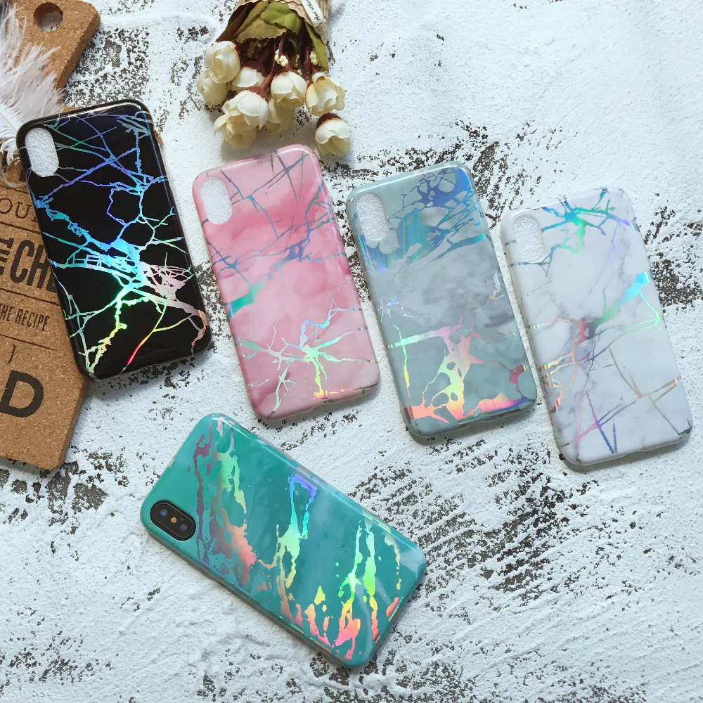 

Luxury Plalting Marble Case For iPhone XS Max XR 6 7 Plus 8 Gradient Soft TPU Silicon Cover For Samsung S9 S8 Plus S7 Coque Capa