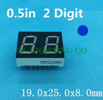 

BLUE 0.5" 0.5in LED Display Digital Tube 10 Pin 2 Bit 7 Segment Common CATHODE,IN STOCK, FREE SHIPPING
