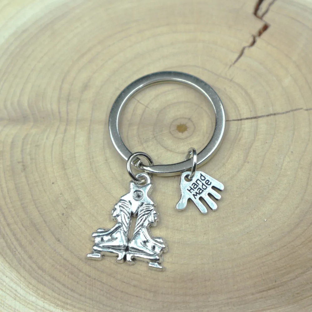 

1pcs Drop Shipping handmade keychain custom 12 Constellation Key Chains Zodiac Sign Key Rings Zodiac keyholder Birthday Gift