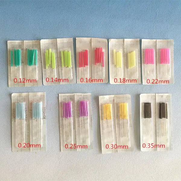 EACU стерильные иглы для иглотерапии пластиковые ручки одноразовые иглы массаж красоты 0,12/0,14/0,16/0,18/0,20/0,22/0,25/0,30 мм