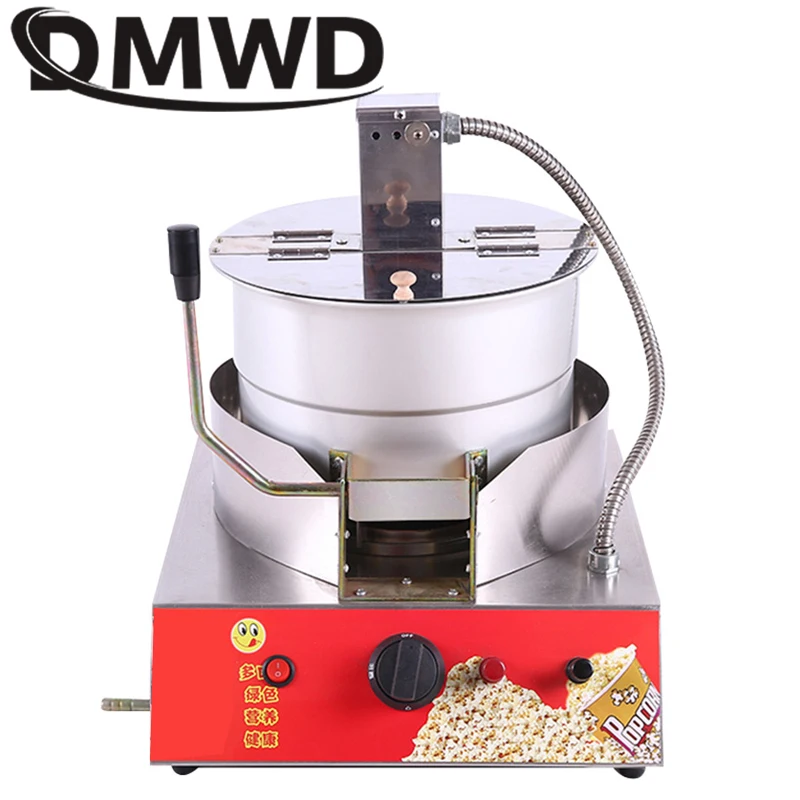 DMWD Коммерческая электрическая газовая машина для приготовления попкорна