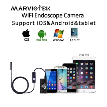 

8mm Wifi Endoscope camera Surveillance Mini Camera HD 720P Endoscop For Android Soft Cable Tube Pipe Iphone Endoscope Inspection