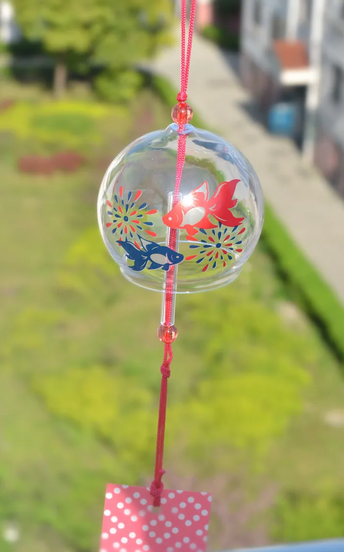 4.5 * 6cm Small wind Japan Edo Japanese glass wind chimes chime hanging ornaments goldfish