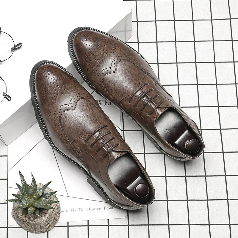 cinza Clássico Dress Homens Shoes Elegante Brogues 28 Couro Luxo 66 brown Msw8118128 Men Marca Designer De Preto Sapatos wqT4gg