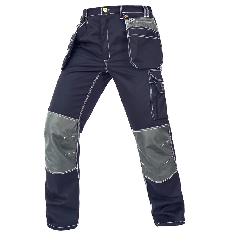 Work Pants Cotton Polyester Workwear Pants Working Trousers Men Safety Working Cargo Pants With Multi-pockets For Tool B128