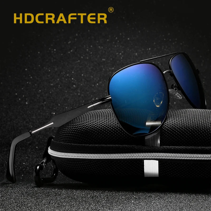 

HDCRAFTER Mens Polarized Driving Sunglasses Men Brand Design Pilot Sun Glasses Male Driving Eyewear Gafas de sol Shades