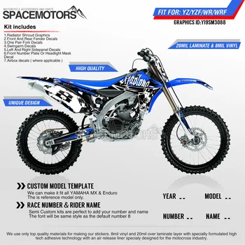 

MotoSpace Customized Team Graphics Backgrounds Decals 3M Stickers For YAMAHA YZF450 YZ WRF WR 2010 2011 2012 2013 088