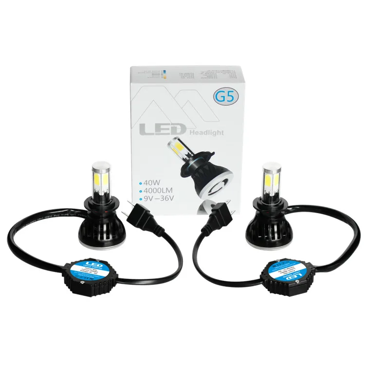 2piece/lot G5 80W 6000K 8000LM H4 Car LED Headlight car upgrade