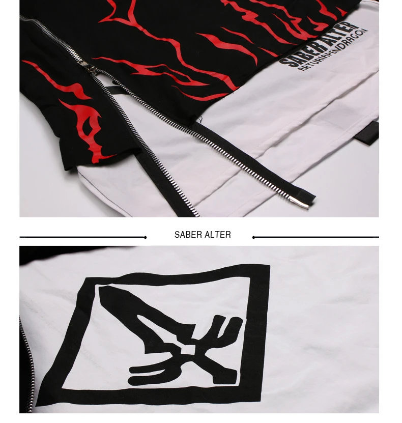 Аниме Fate/stay night Saber Alter, костюм для косплея, футболка, имитация двух частей, толстовка с длинными рукавами и топы с короткими рукавами
