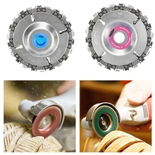 4 Inch 22Tooth Wood Carving Fine Chain Saw for Angle Grinder Woodworking disc Plate Angle Grinding Chain Wheel for Dropshipping