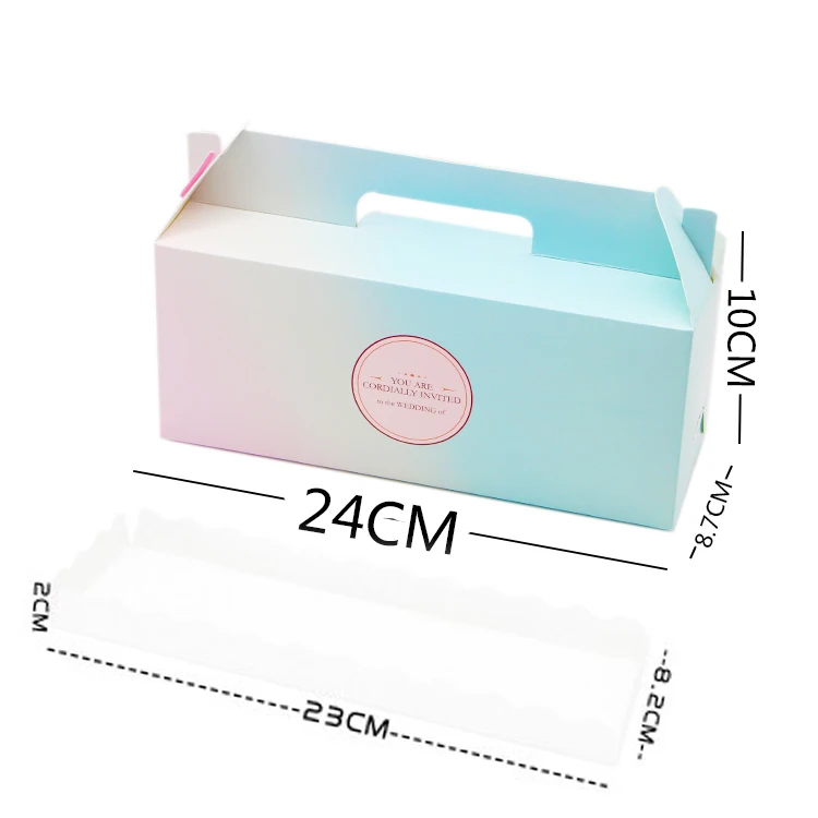 

100 шт коробка для кексов с ручкой Макарон рулон торт крафт-бумага подарочная упаковка коробка дети день рождения партии пользу свадебный торт коробки