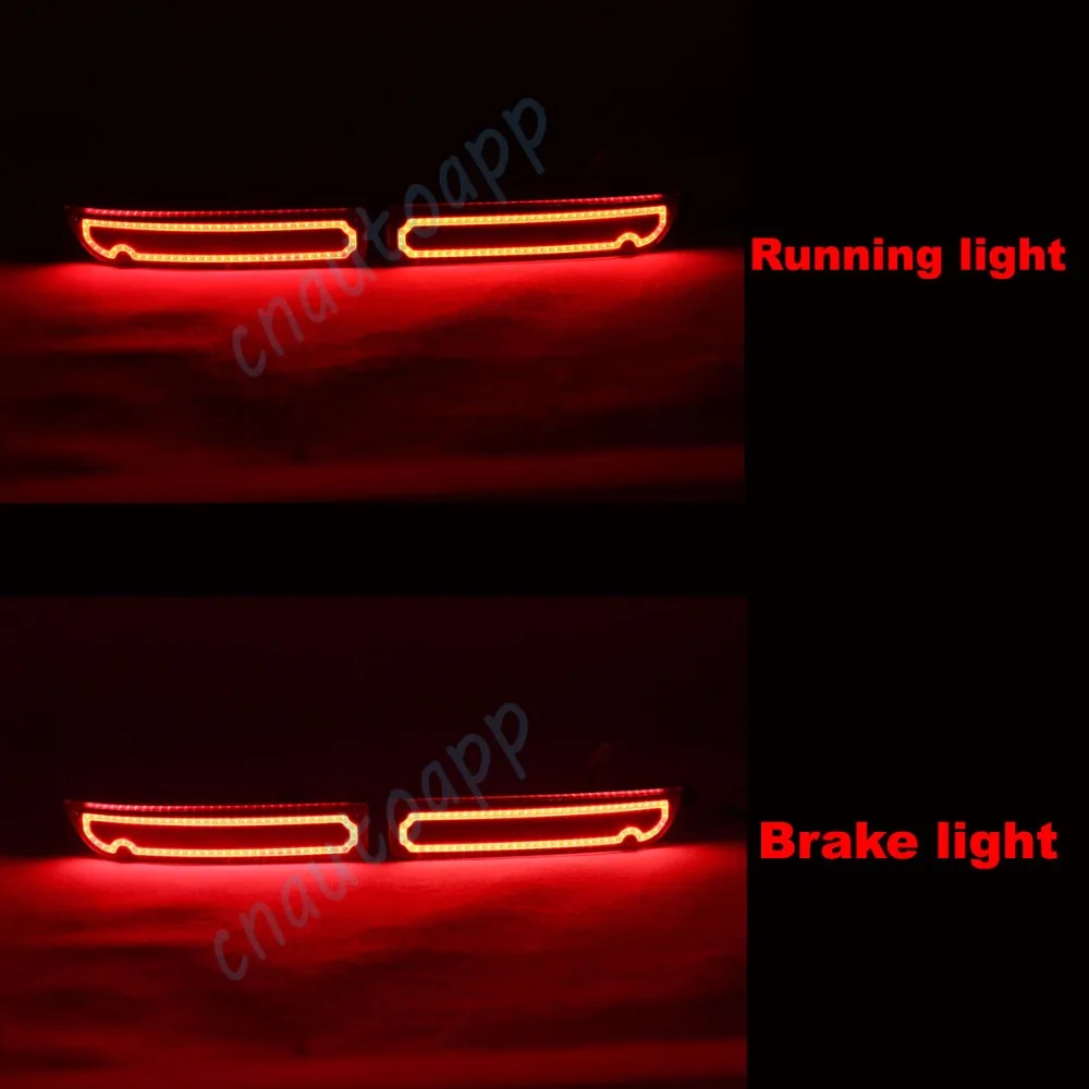 Светодиодный задний бампер предупреждающие огни Тормозная лампа автомобиля COB ходовая лампа Светодиодная лампа указателя поворота для Toyota Alphard 2009-(одна пара