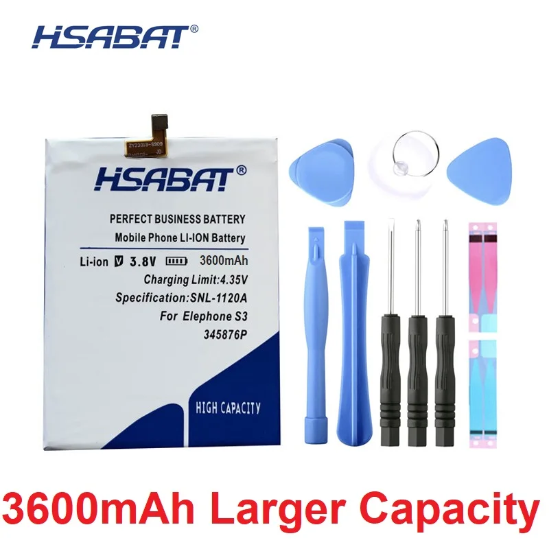 

HSABAT 0 Cycle 3600mAh 345876P Battery for Elephone S3 High Quality Batteries