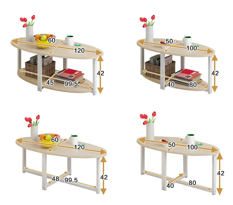 Высококачественный журнальный столик, приставной столик, нордический маленький угловой овальный стол, гостиная, диван, боковой шкаф, сильный подшипник