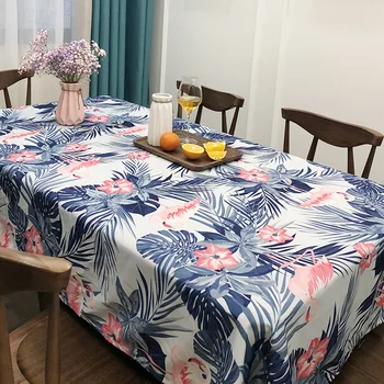 

Flamingos Printed Decorative Table Cloth Cotton Tablecloth Dining Table Cover For Kitchen Home Decor