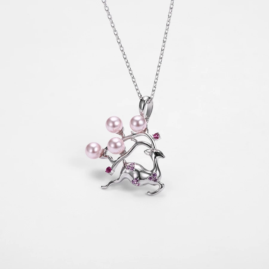 MALANDA жемчуг кристалл от Swarovski Milu ожерелье с подвеской в форме оленя для женщин 925