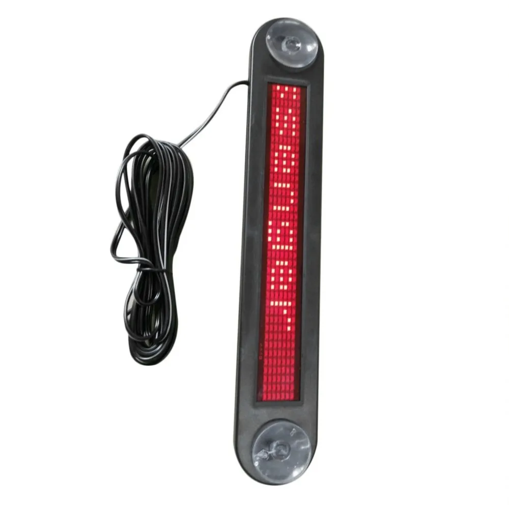 12 В светодиодный знак автомобиля Программируемый Прокрутка красный сообщение вывеска с пультом дистанционного управления Мини светодиодный рекламный экран 7x40 точек