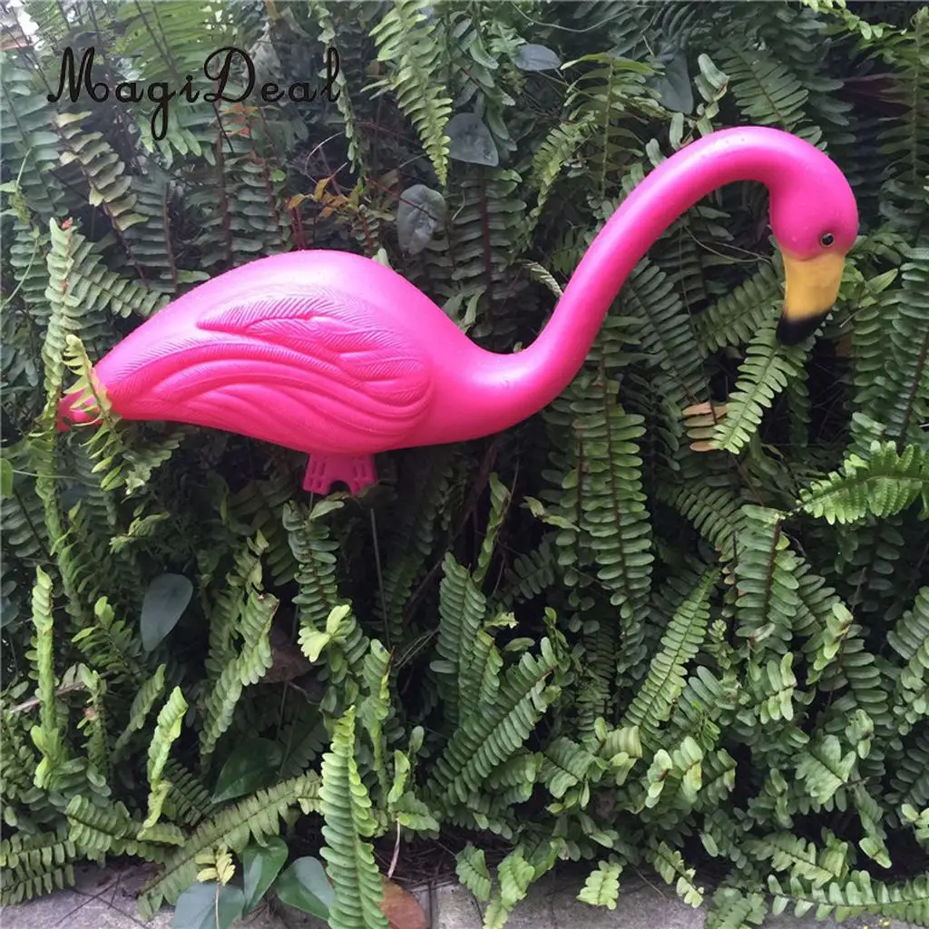 MagiDeal Realistic Large Pink Flamingo Garden Decoration Lawn Ornament Home Shelf Display Hand Craft Gift