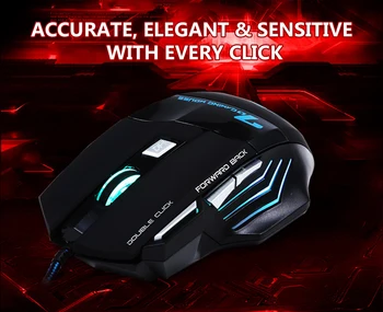 

Professional Gaming Mouse Adjustable 3200 DPI 7 Buttons LED Optical USB Wired Mouse Gamer Mice computer mouse For Pro Gamer