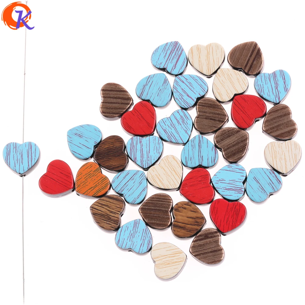 

Cordial Design 200Pcs/Lot 13*14MM Mix Color Imitation Wood Beads Heart Shape Acrylic Beads For Hand Made Jewelry Accessories