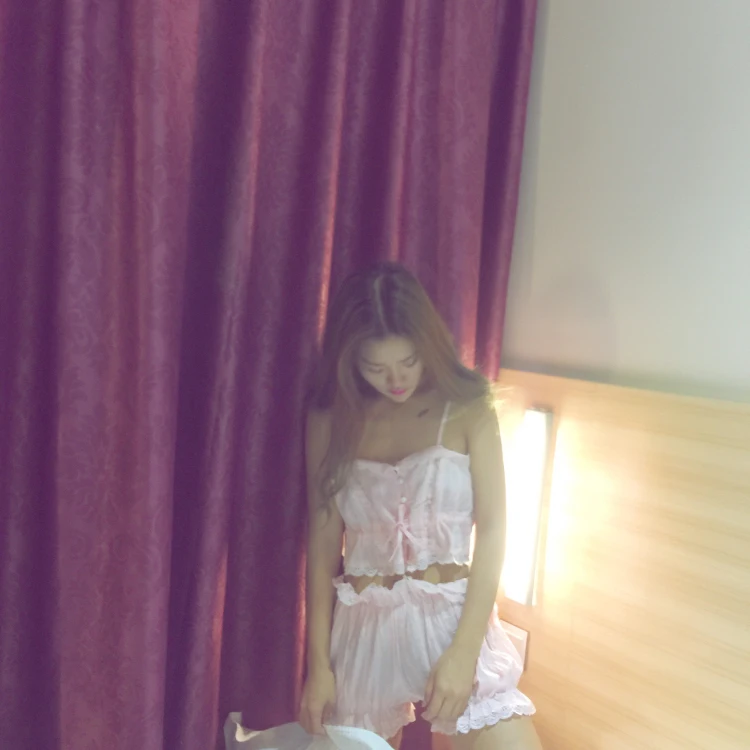 Новинка, Корейская хлопковая ночная рубашка для женщин, милая одежда для сна для девочек, повседневный костюм, розовые кружевные топы, шикарные
