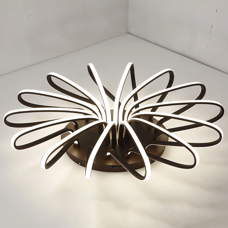 

White Black coffee Chandelier Lighting LED lights for Hallway Living room AC85-265V lamparas de techo Aluminum Chandelier lights