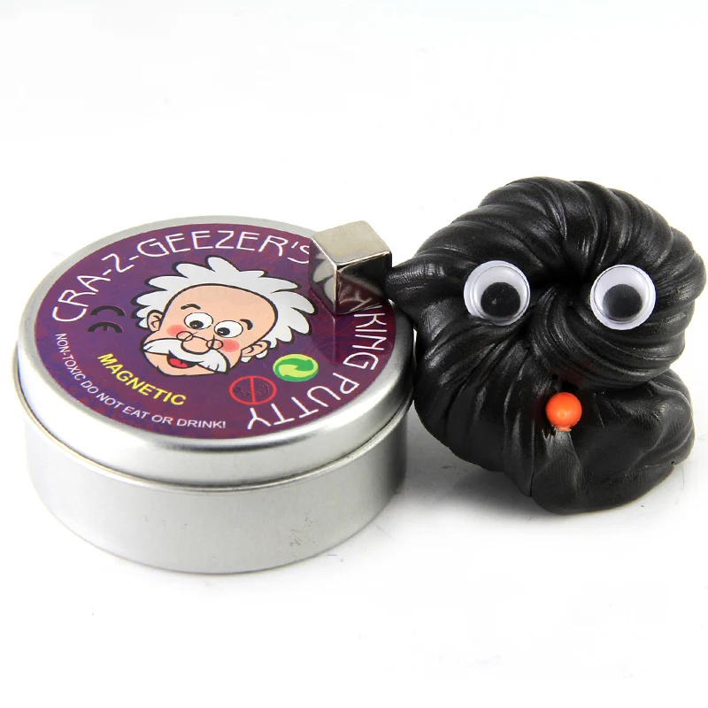 Забавный Магнитный Пластилиновый магнит глиняная Магнитная игрушка Сделай Сам снятие стресса - Цвет: black