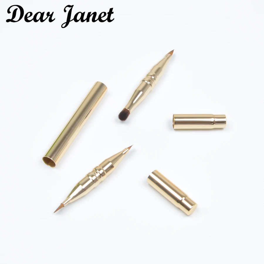 

1pc Four Head Aluminum Lip Make up High quality Professional makeup brush Lip brush eyebrow brush eye shadow blending brush