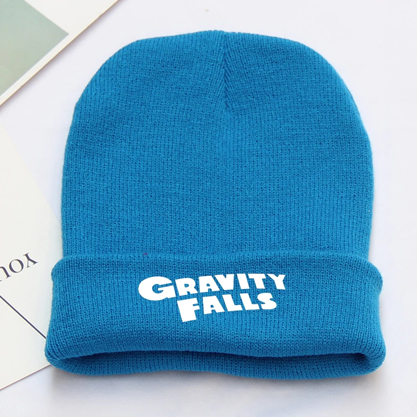 Giancomics Gravity Фолс шляпа мультфильм надпись логотип шапка бини вязаный хлопок