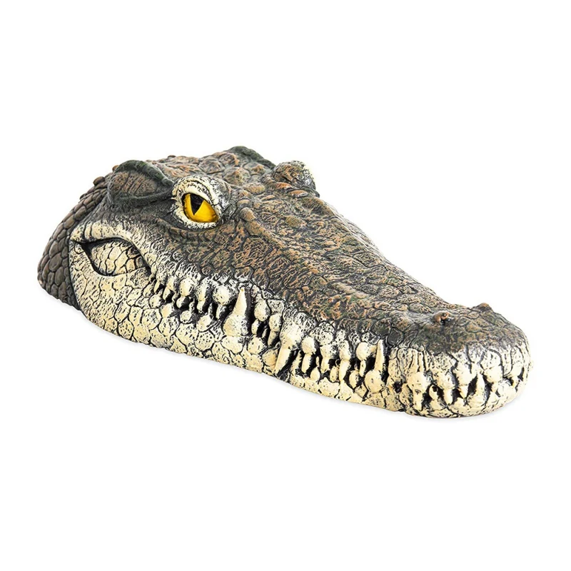 Плавающая голова крокодила сад Пруд бассейн реалистичный Аллигатор воды особенности украшения бассейн орнамент плавающий смолы крокодил H