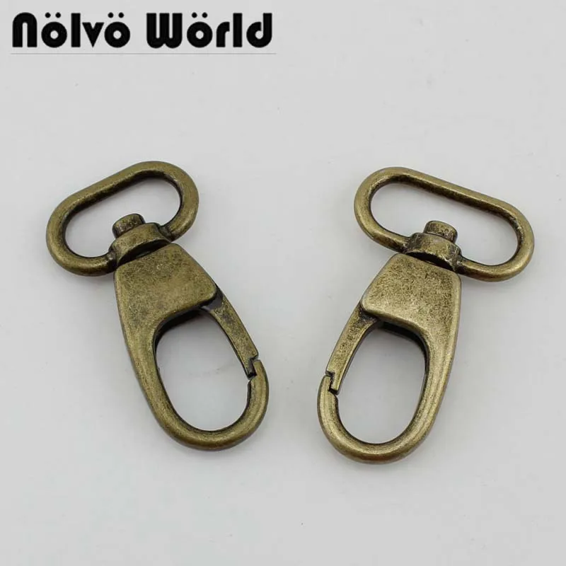 30 100 pieces,2cm 3/4" 2.5cm (1") Antique Brass Swivel Snap Hook For Purse Handbags Making