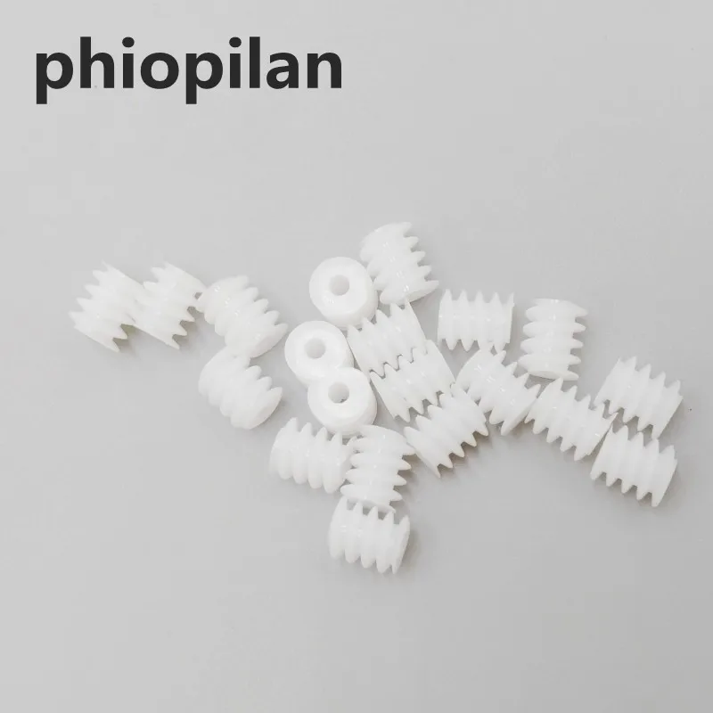 Phiopilan 0,5 m 6*7 мм w6* 7 2a диафрагма 1,95 мм Маленькая винтовая передача пластиковый червь и пластиковый редуктор для двигателя, китайское производство