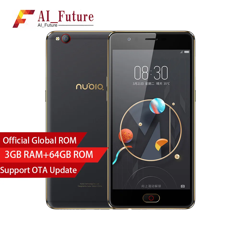 Global Version ZTE Nubia M2 LITE Mobile Phone 3GB RAM 64GB ROM MT6750 Octa Cor Camera
