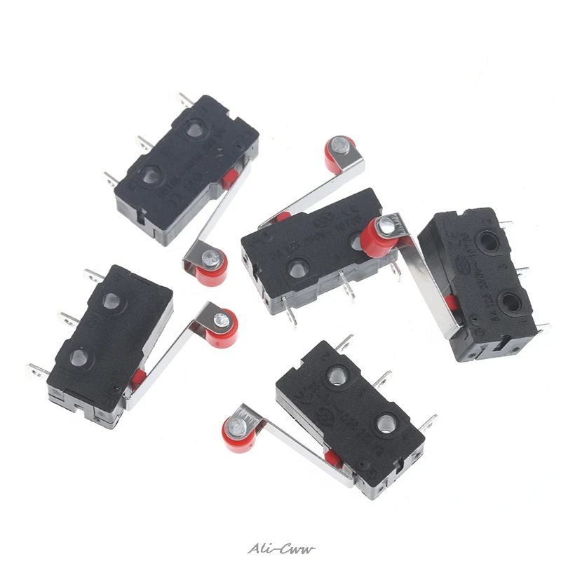 10 шт./компл. мини 3-контактный тактовый выключатель KW11-3Z 5A 250V с круглой ручкой из нержавеющей стали часы Микровыключатель