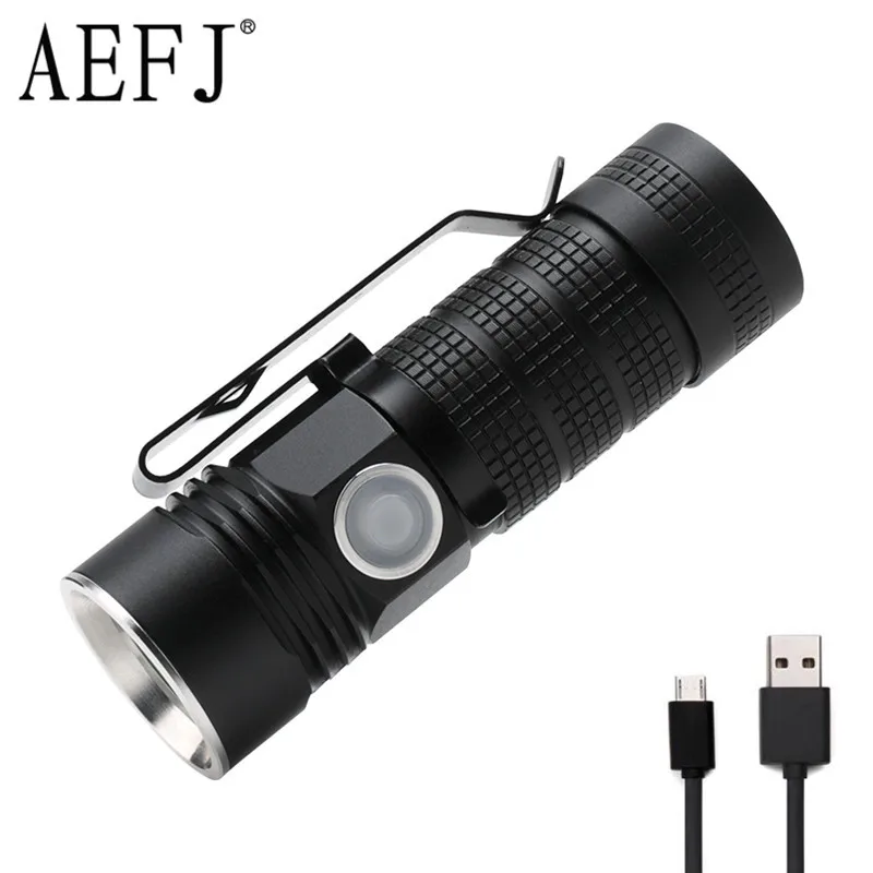 

Mini 5000 Lumens LED Flashlight XPL V6 USB Rechargeable 16340 Torches Lighting