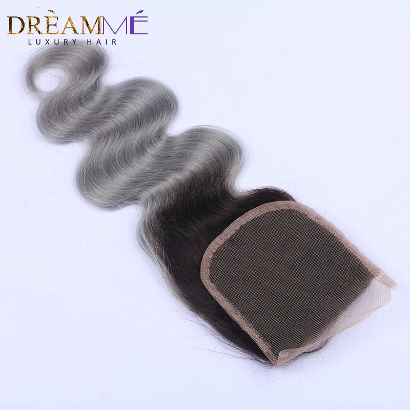1b green human hair lace closure (2)