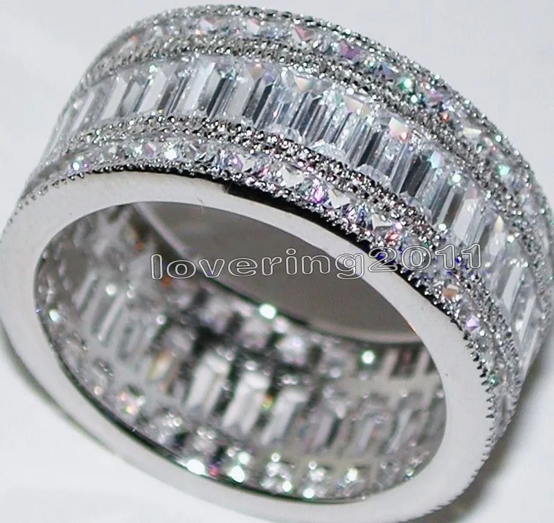 Size 5 11 Fashion Luxury Jewelry Full Cz Luxury 10kt White Gold