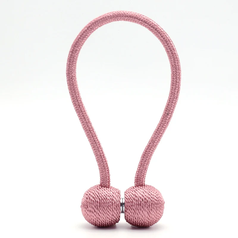 Современная занавеска на ремне креативный магнит завязывается сзади занавес s завязывается веревка для обработки окон Магнитный жемчуг мяч - Цвет: pink