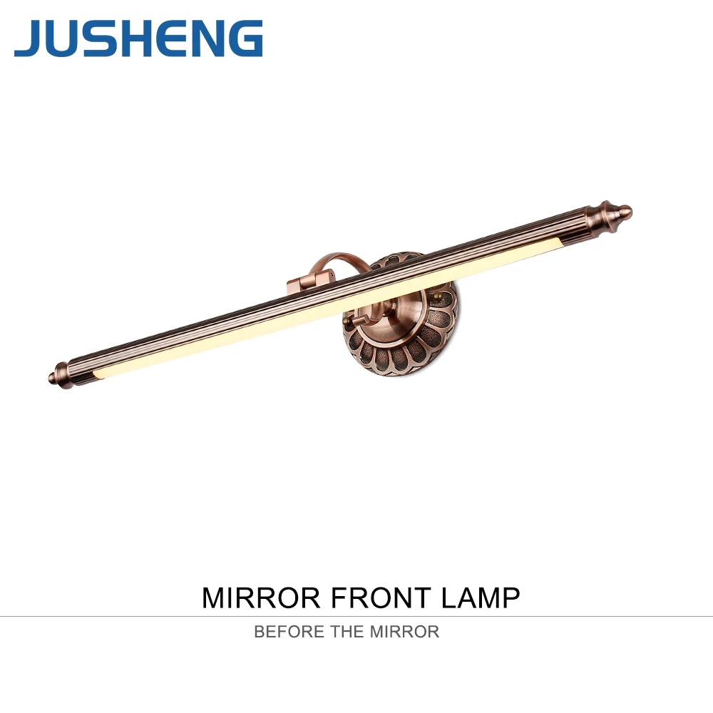 

JUSHENG Antique Bronze LED Wall Lamps in Bathroom with Swing Arm 50- 90CM Long over Mirrors as Sconce Wall Lights 110V / 220V AC