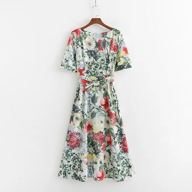 BONGOR-LUSS-Floral-Print-Women-s-Dress-Cotton-Short-Sleeve-Casual-Vacation-Travel-Dress-Slim-Ribbon.jpg_640x640