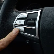 Хромированная декоративная рамка на руль для BMW 5/7 серии GT F10 f07 f01, аксессуары для интерьера, наклейки