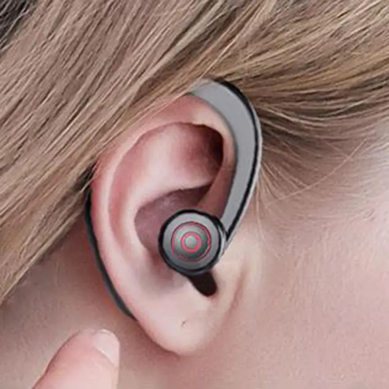 

1Pc Bone Conduction Headphones Mic 4.1 Bluetooth Earpiece Noise Cancelling Earbuds Wireless Handsfree Ear Hook Driving Sports