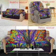 Light the Tree Print Anti-Slip Стеганый чехол для дивана Throw Pet Dog Детский коврик Мебель Моющийс