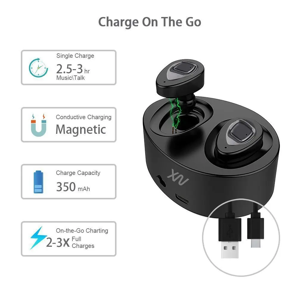 XIAOWU k2 K5 TWS Mini Twins беспроводные наушники Bluetooth 4 1 водонепроницаемые с микрофоном для