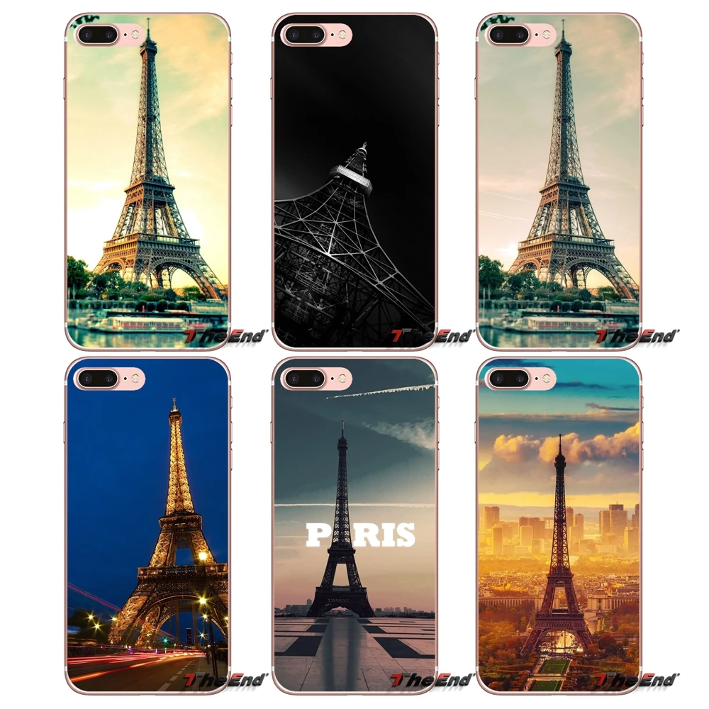 Мягкий чехол для Samsung Galaxy Note 3 4 5 Grand Core Prime S3 S4 S5 MINI S6 S7 edge S8 S9 Plus Eiffel Tower Night